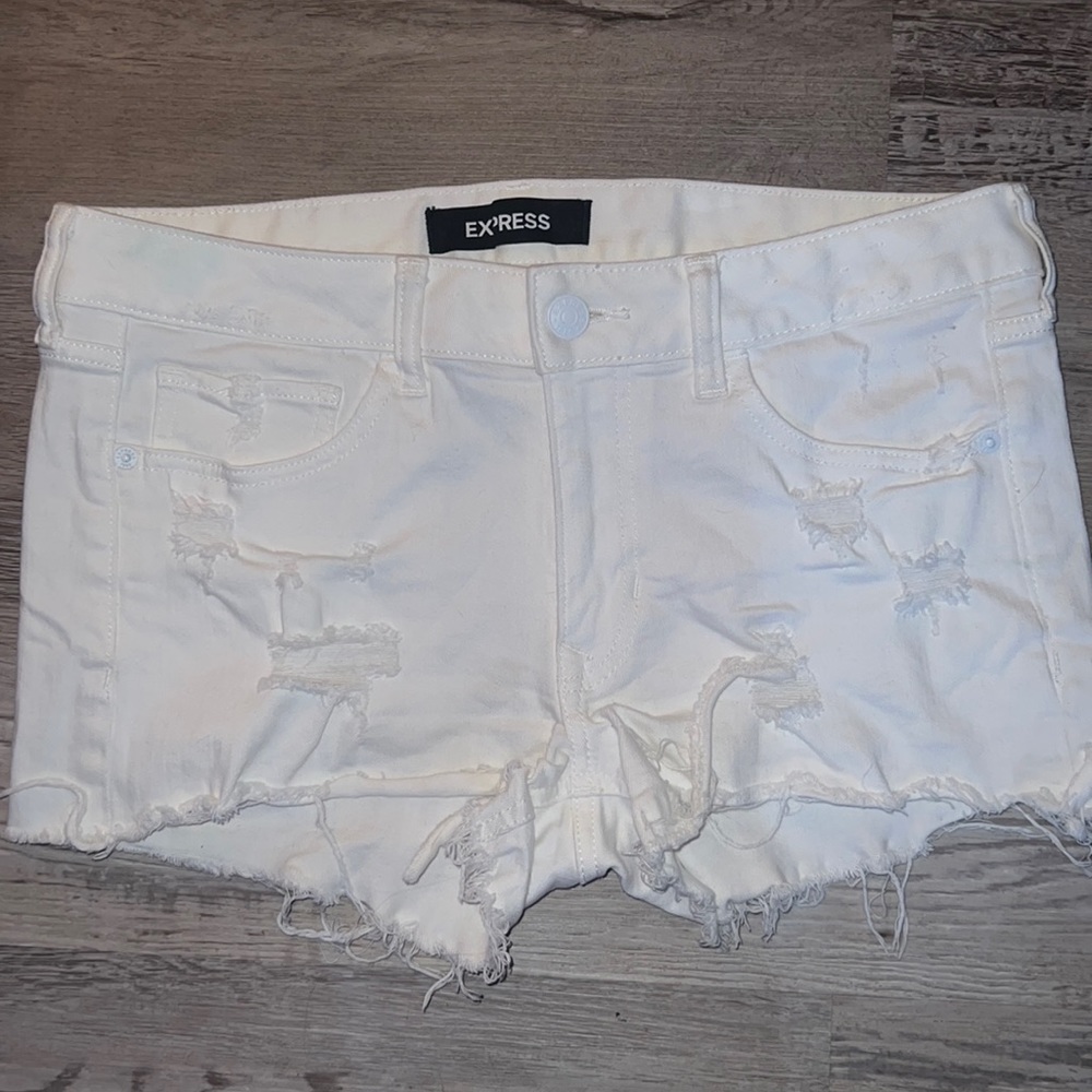 Express white shorts